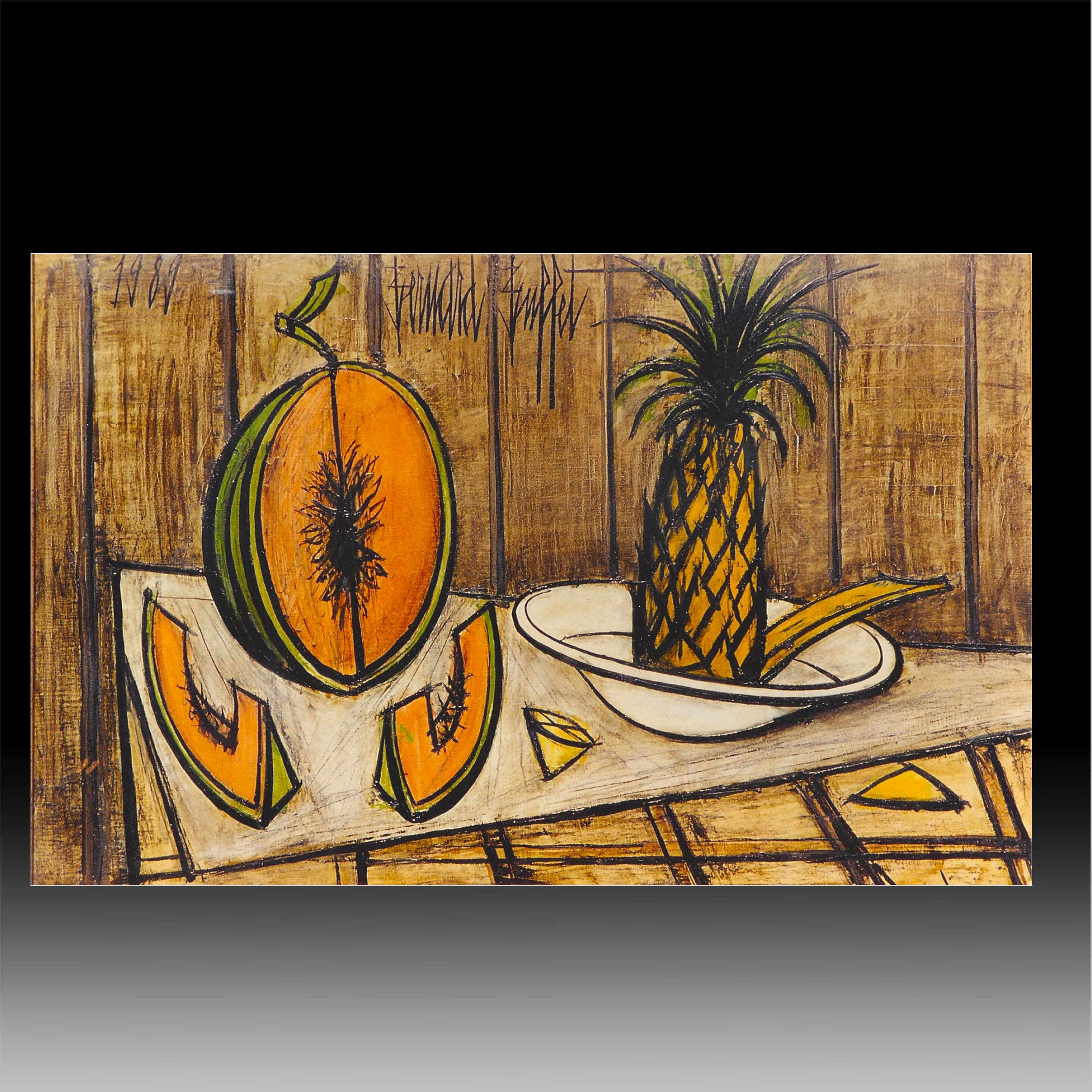 Nature morte au melon et a l'ananas