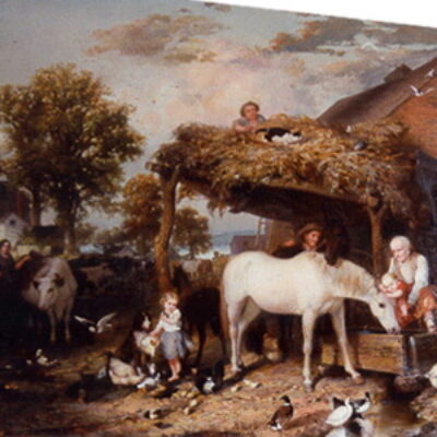 On the Farm by Joseph John (Oil on Canvas)