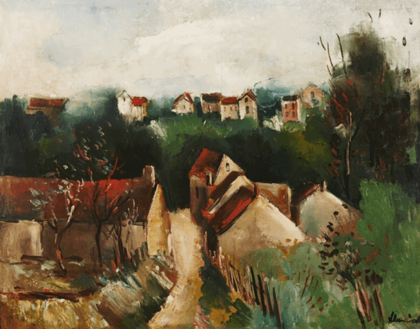 Maurice de Vlaminck 1876-1958 French “PAYSAGE DE VALMONDOIS”