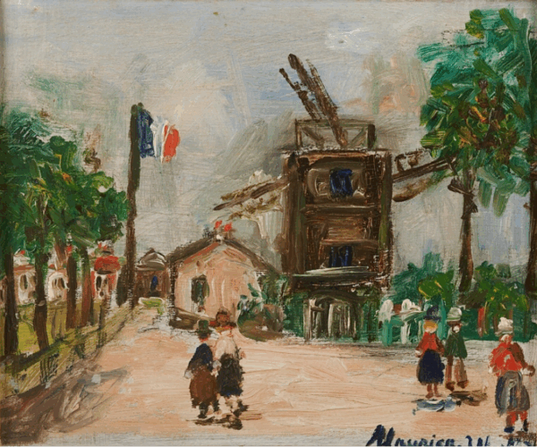 Maurice Utrillo 1883-1955 French “Le Moulin de la Galette a Montmarte"