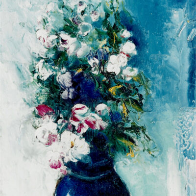 Maurice de Vlaminck 1876-1958 French “Fleurs dans un vase bleu”