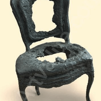 Arman ‘Uncomfortable’ 1984 burnt chair, cast in bronze