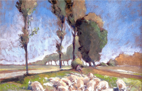 Henri Edmond (Delacroix) Cross ‘Berger et moutons’