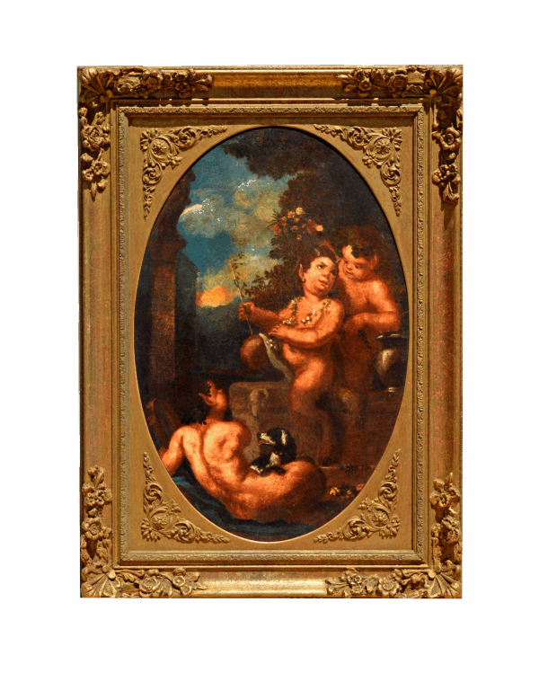 Infant Satyrs Playing by a Plynth