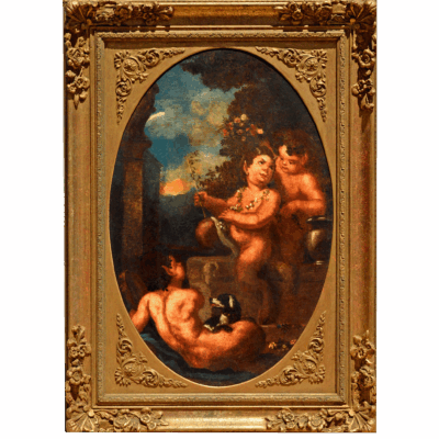 Infant Satyrs Playing by a Plynth