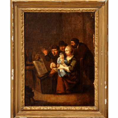 A Family singing in an Interior