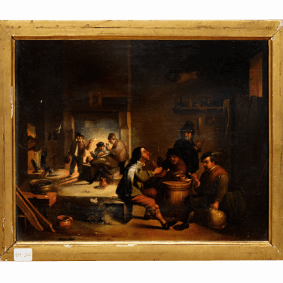 Topers in a Tavern Interior