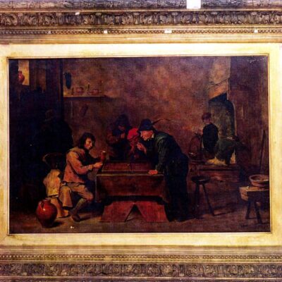 Peasants playing backgammon