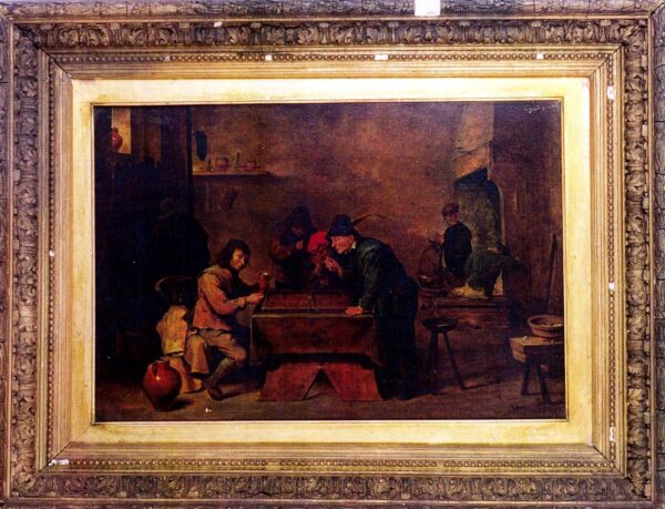 Peasants playing backgammon