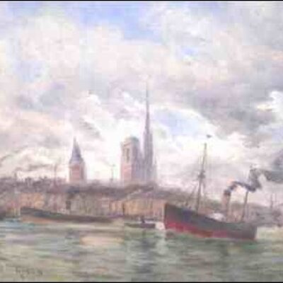 Frank M. Boggs 1855-1926 “The Harbor at rouen”